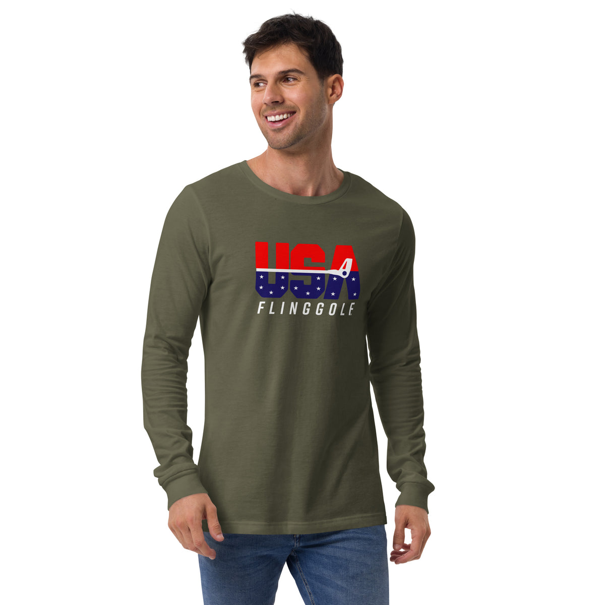 USA FlingGolf Unisex Long Sleeve Tee (Dark)