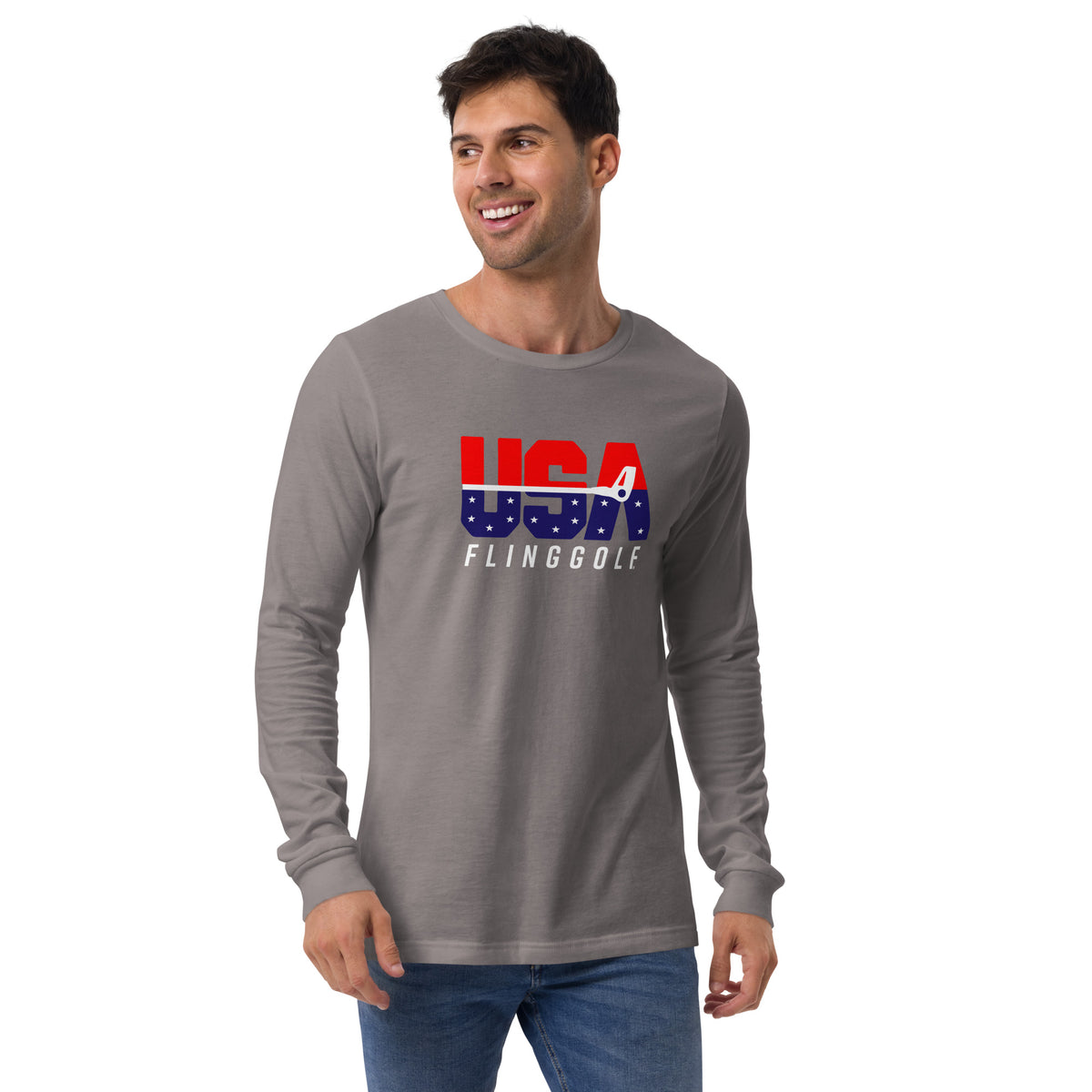 USA FlingGolf Unisex Long Sleeve Tee (Dark)