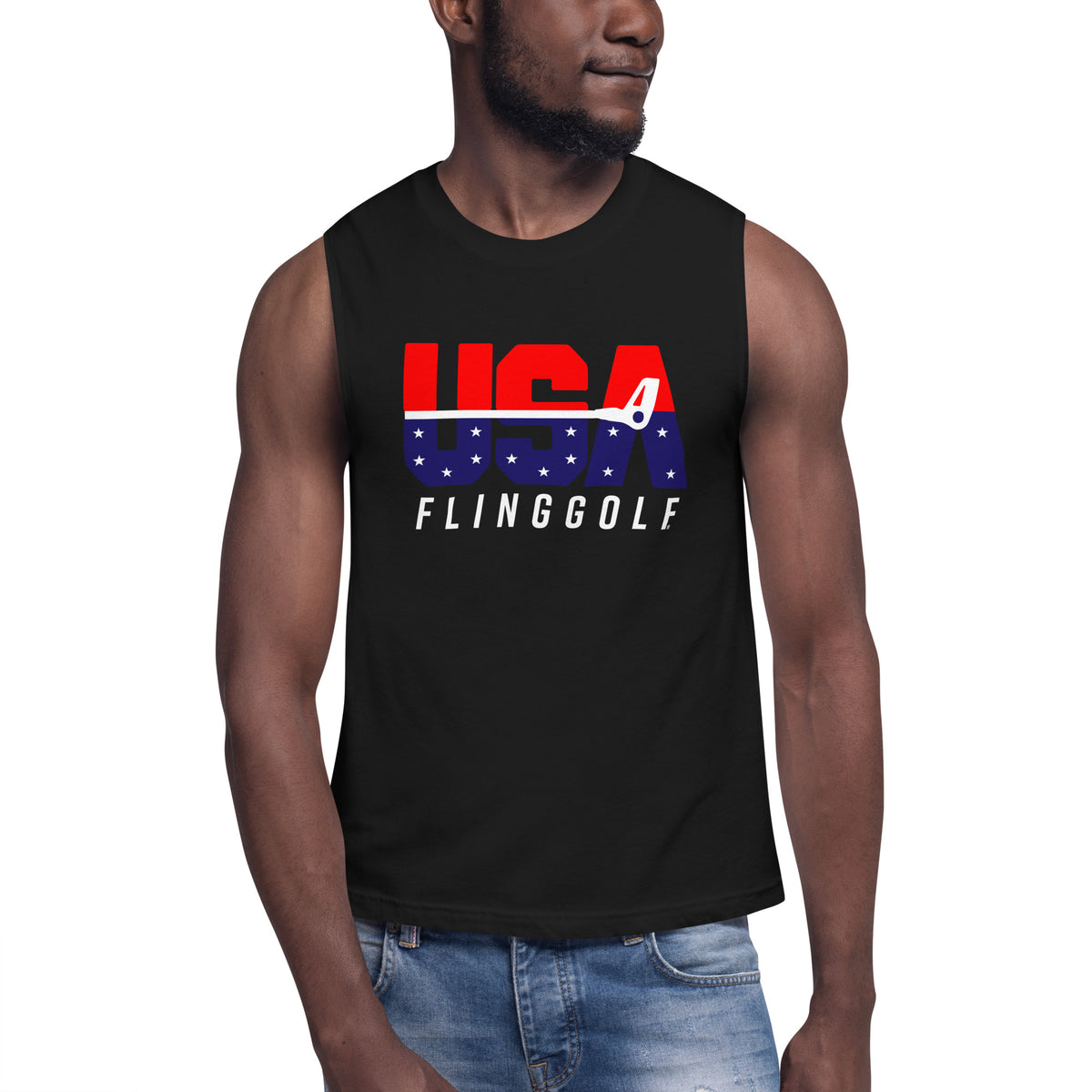 USA FlingGolf "DeRusha" Muscle Shirt (Black)