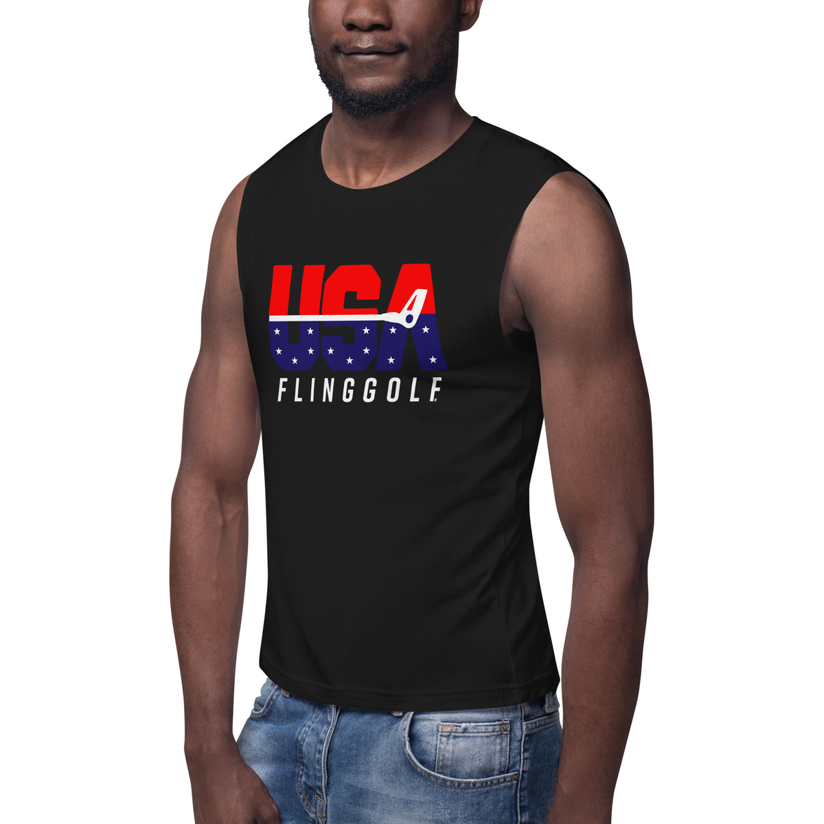 USA FlingGolf "DeRusha" Muscle Shirt (Black)