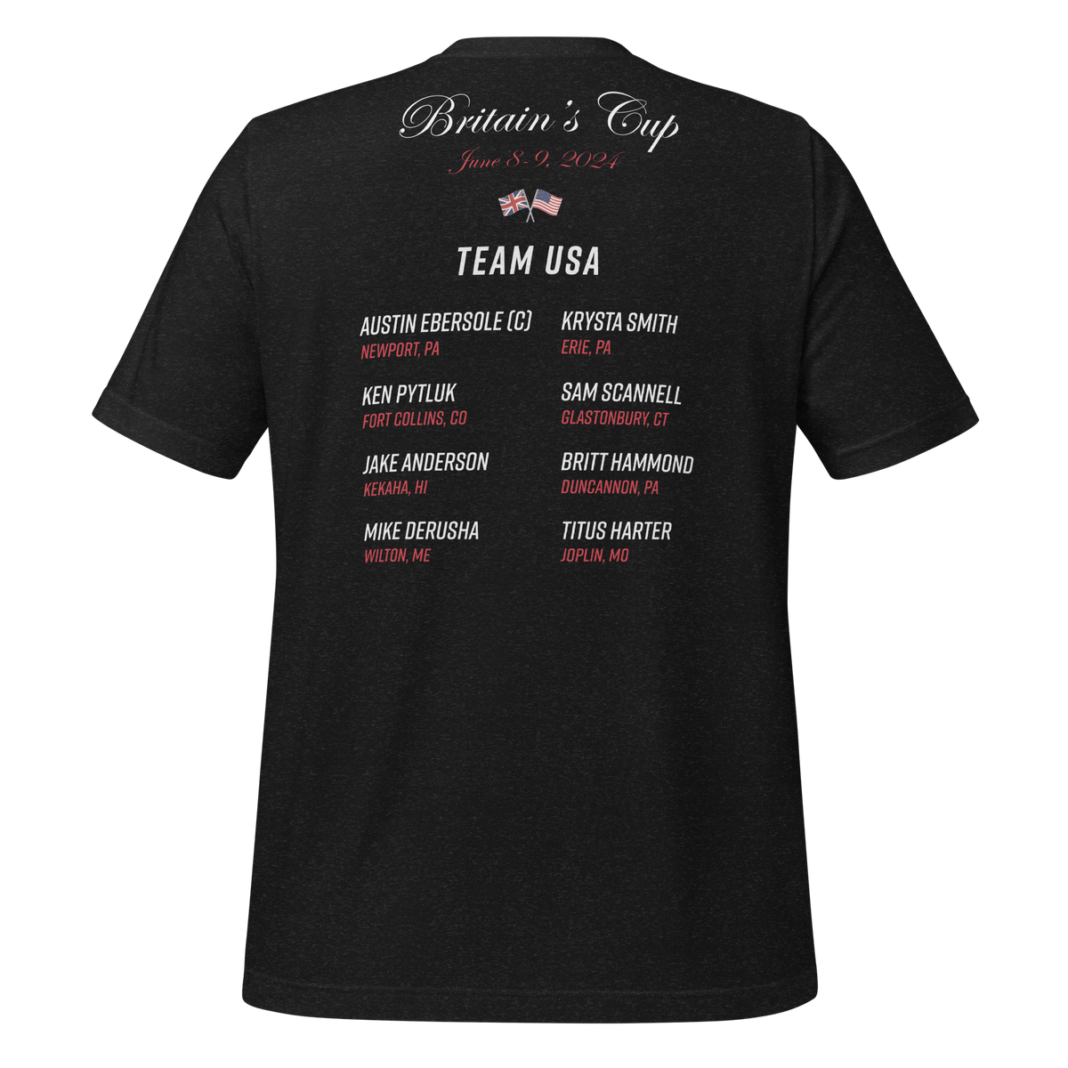 2024 Britain's Cup TEAM USA Commemorative Unisex t-shirt (Dark)