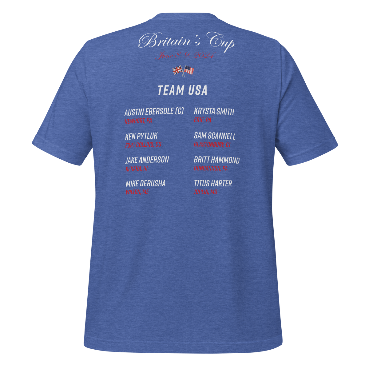 2024 Britain's Cup TEAM USA Commemorative Unisex t-shirt (Dark)