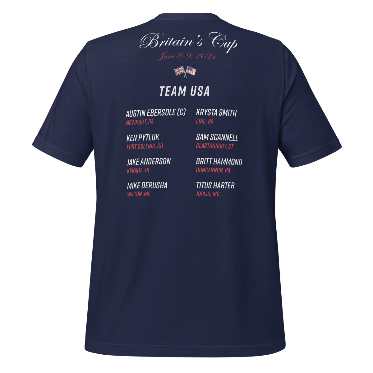 2024 Britain's Cup TEAM USA Commemorative Unisex t-shirt (Dark)