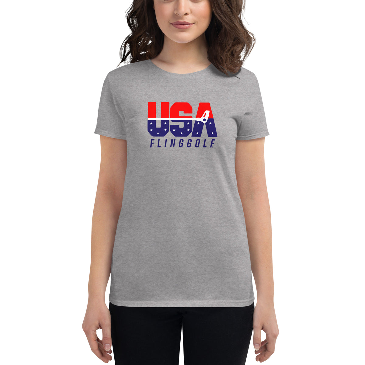 USA FlingGolf Women's Short Sleeve T-shirt (Light)