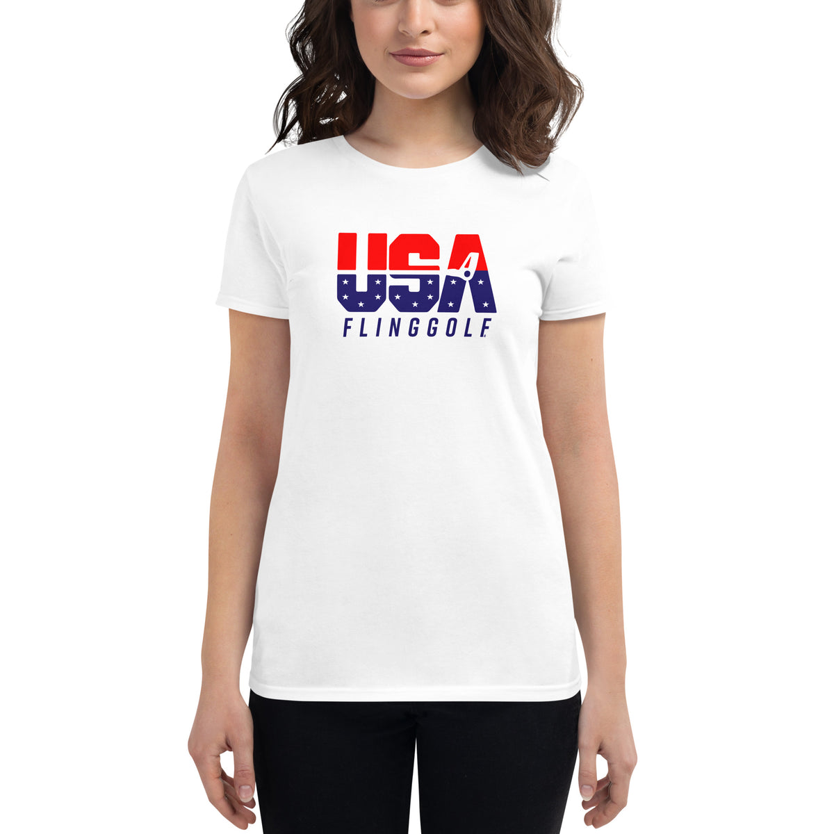 USA FlingGolf Women's Short Sleeve T-shirt (Light)