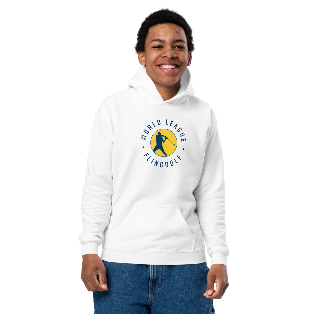 Youth WLF Heavy Blend Hoodie (White)