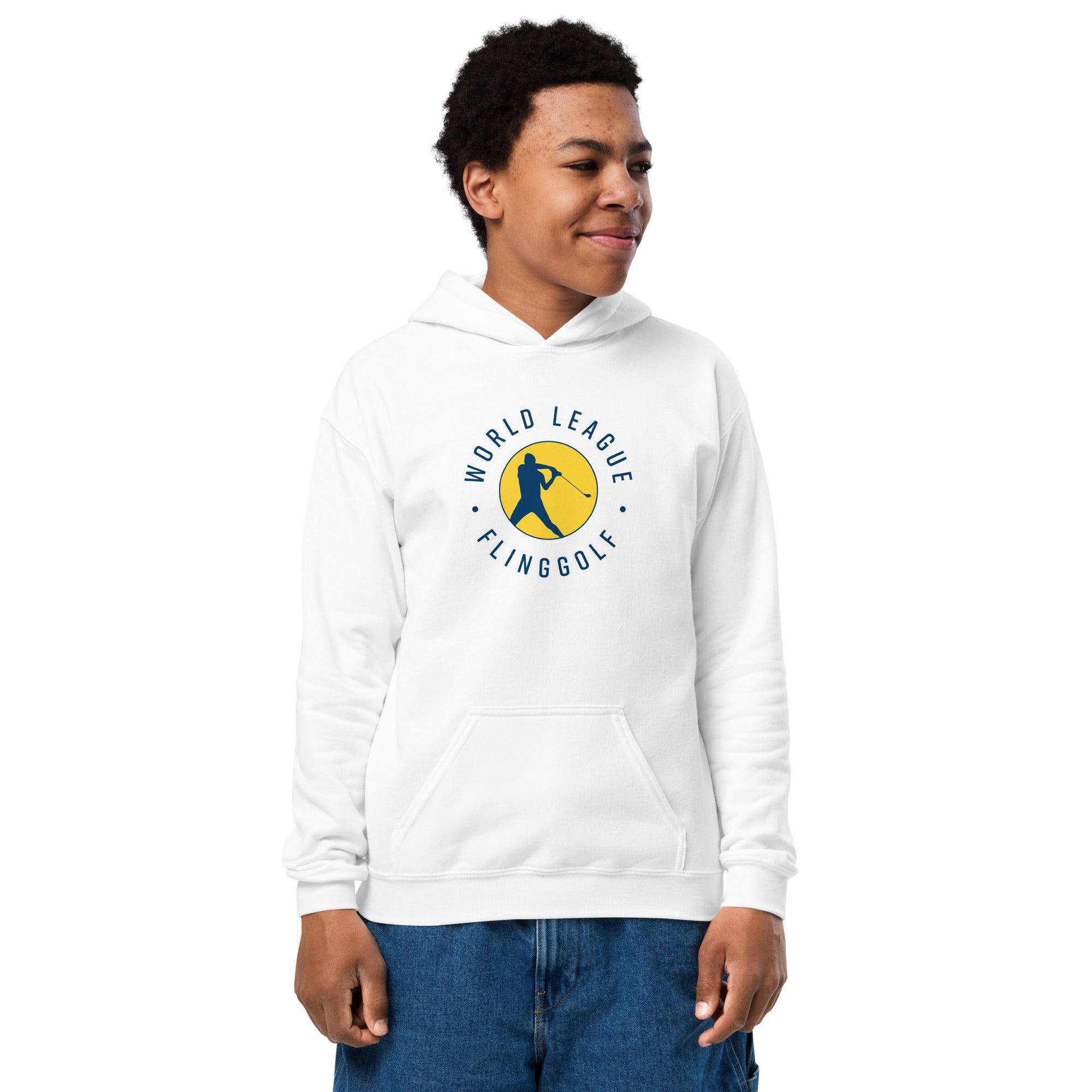 Youth WLF Heavy Blend Hoodie (White)