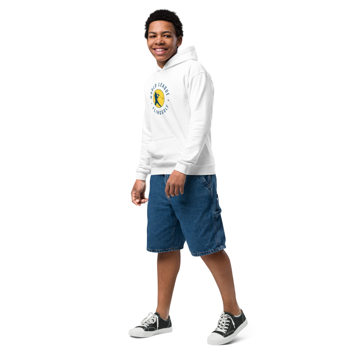 Youth WLF Heavy Blend Hoodie (White)