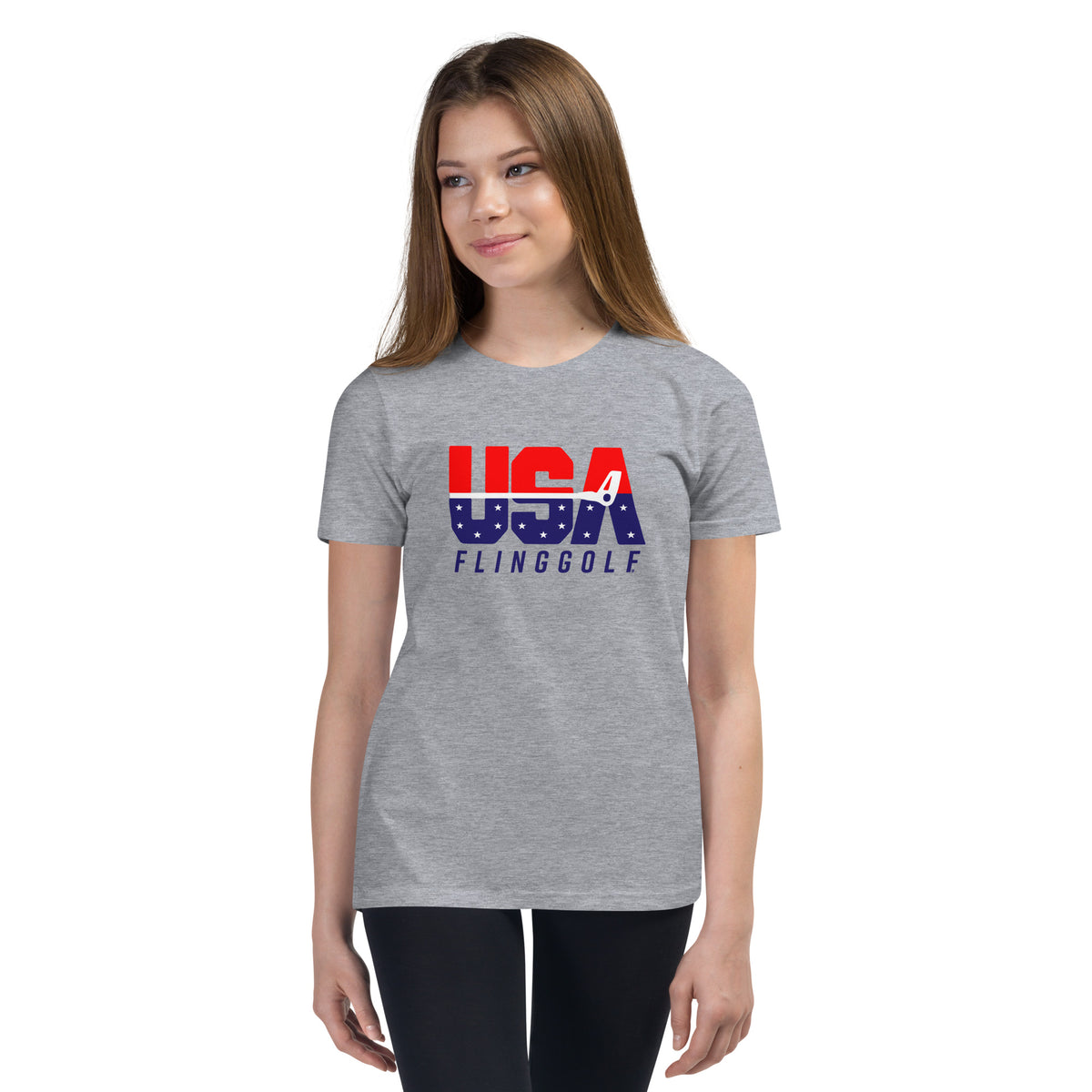 USA FlingGolf Youth Short Sleeve T-Shirt (Light)