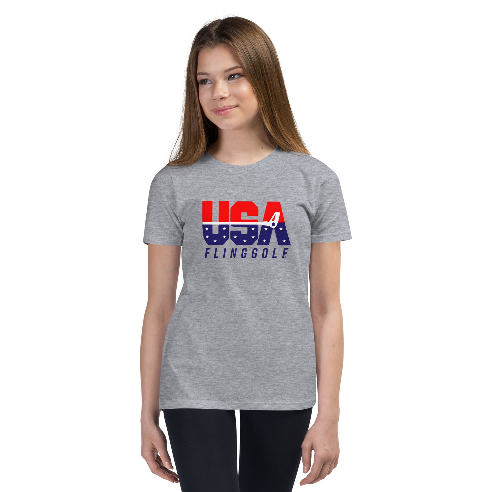 USA FlingGolf Youth Short Sleeve T-Shirt (Light)