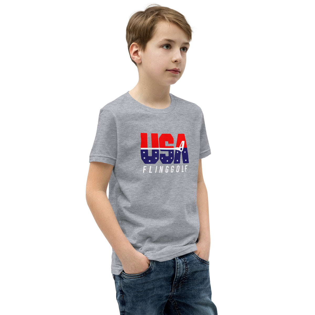 USA FlingGolf Youth Short Sleeve T-Shirt (Dark)