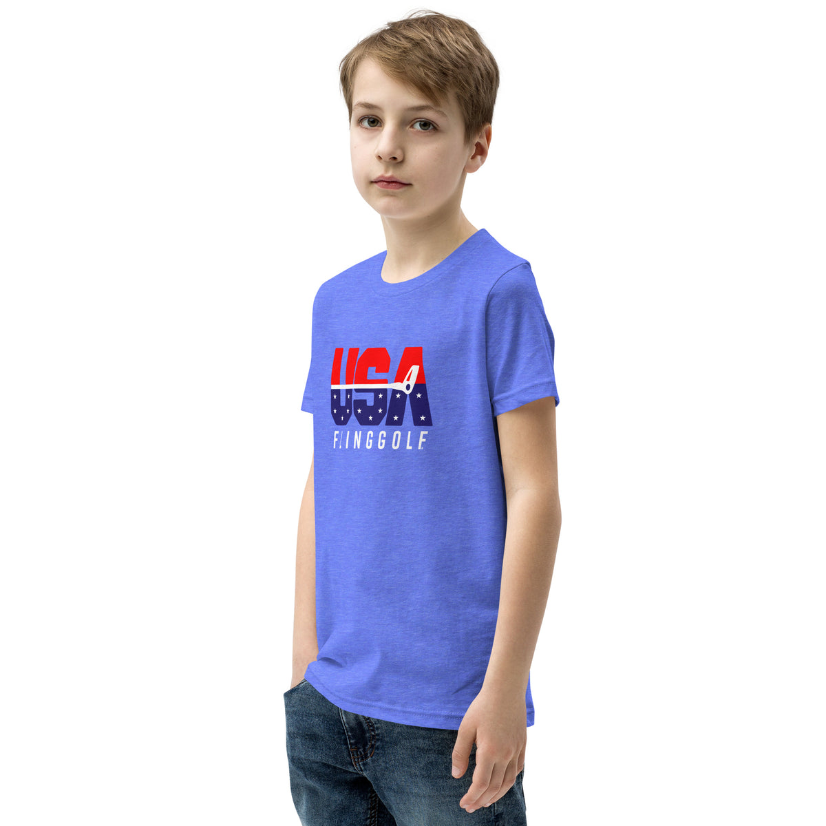 USA FlingGolf Youth Short Sleeve T-Shirt (Dark)