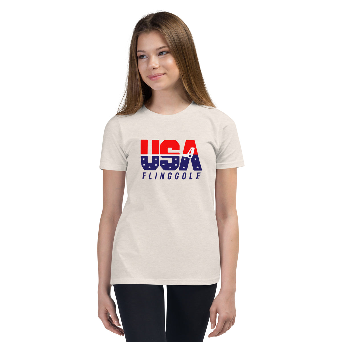 USA FlingGolf Youth Short Sleeve T-Shirt (Light)