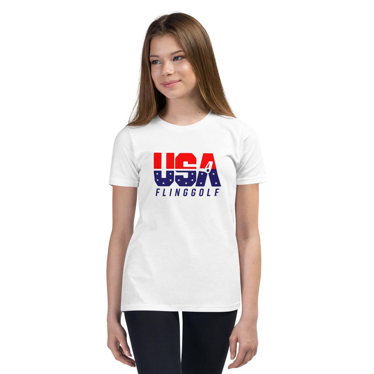 USA FlingGolf Youth Short Sleeve T-Shirt (Light)